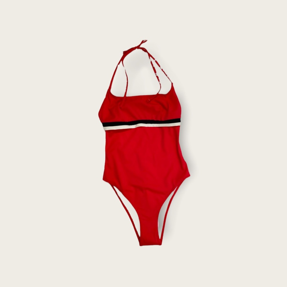 Solid & Striped The Marina One Piece bathing suit Red Size Medium